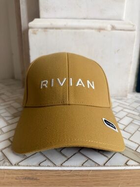 Rivian Branded Baseball Cap, Rivian Yellow